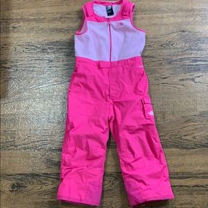 Girls Pink North Face Snow Pants Size 6